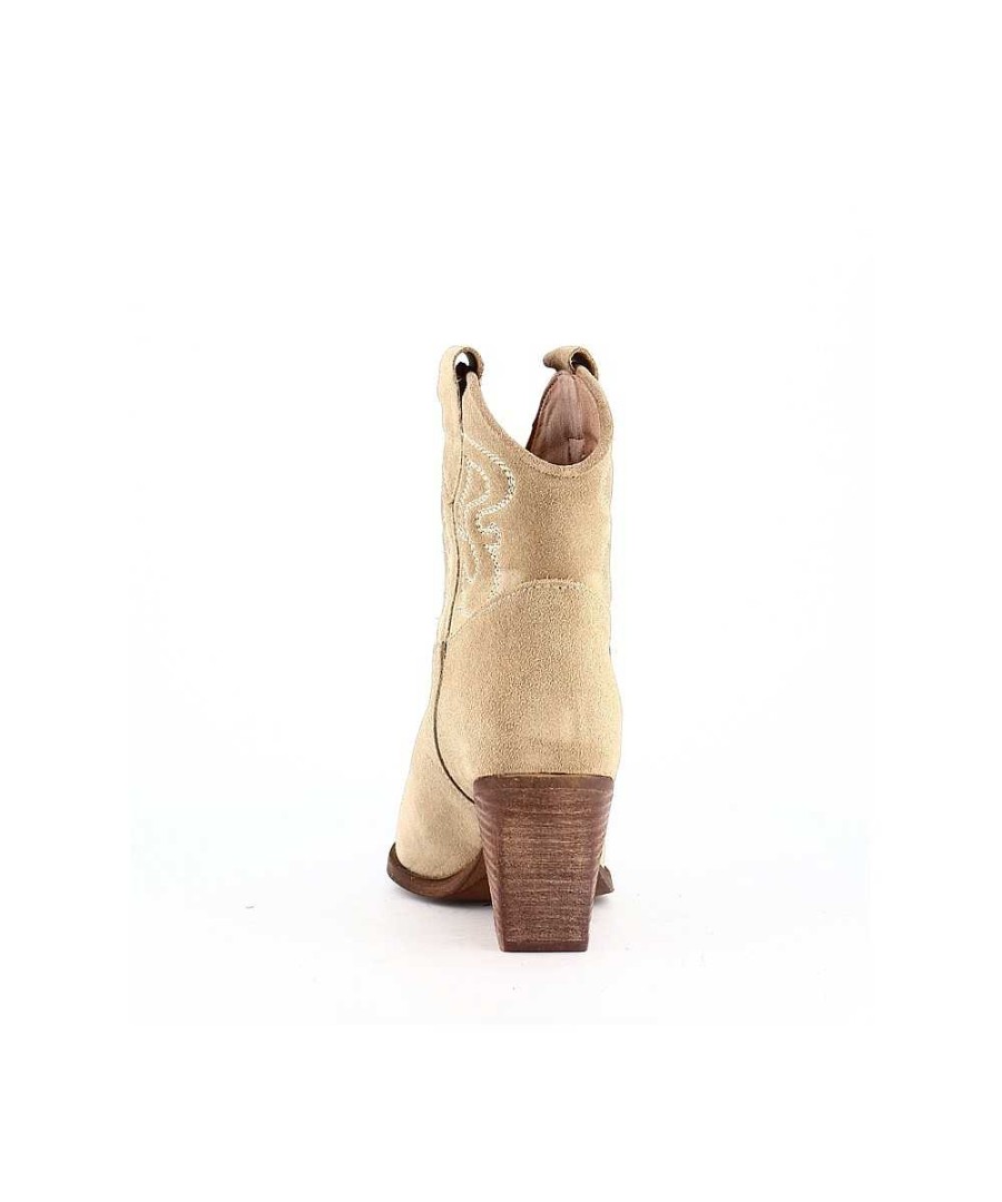 Laarzen - Enkellaarzen | Osmose Cowboylaarzen India Suede Beige