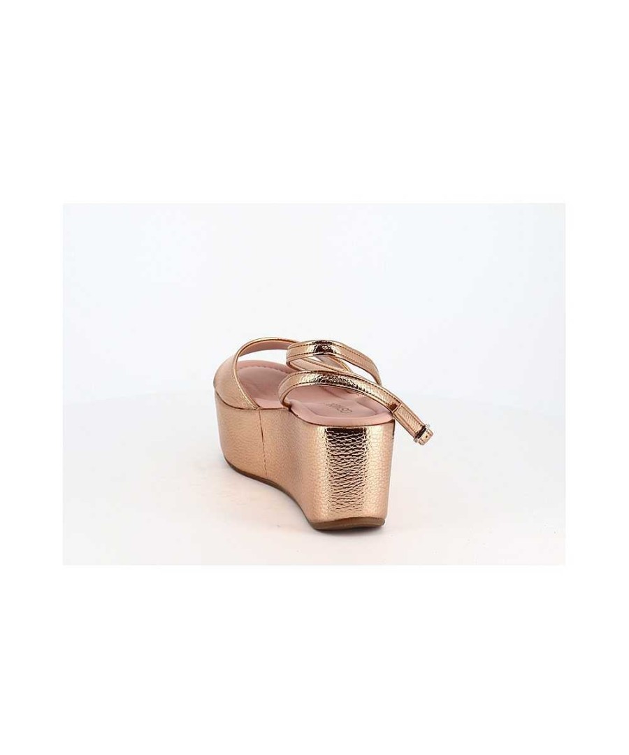 Sandalen En Blote Voeten | Osmose 1002 Metallic Rosegouden Sleehaksandaal