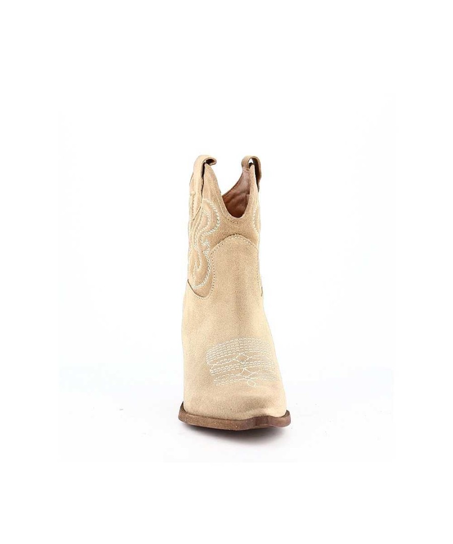 Laarzen - Enkellaarzen | Osmose Cowboylaarzen India Suede Beige