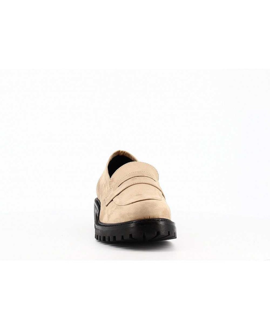 Mocassins | Osmose Beige Suede Stof Mocassin