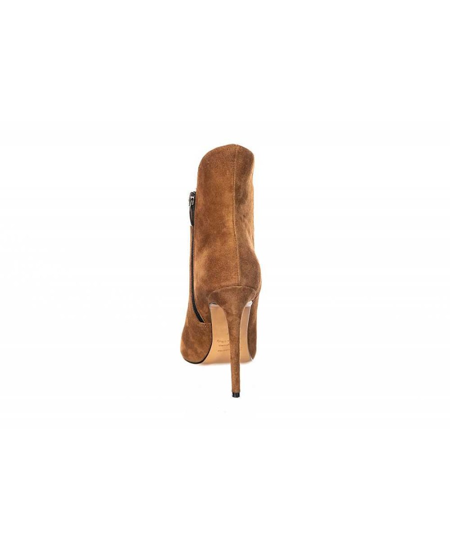 Laarzen - Enkellaarzen | Osmose Opmerking Vintage Chic In Camel Suede Enkellaars Met Osmose-Schoenen Met Golf- En Hak