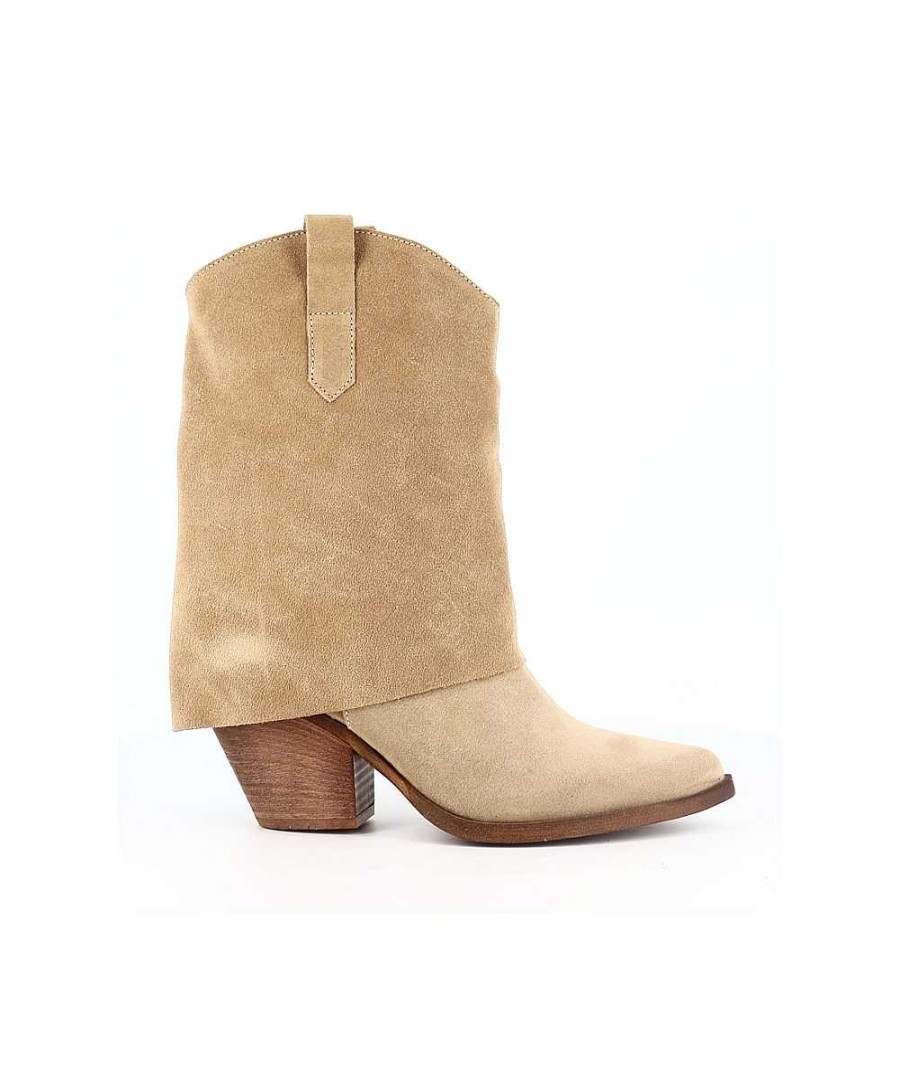 Laarzen - Enkellaarzen | Osmose Taupe Suede Panama-Enkellaars