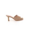 Sandalen En Blote Voeten | Osmose Mara Mule Gemaakt In Italie In Beige Suede