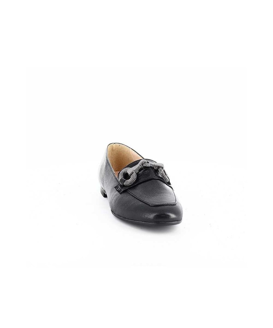 Mocassins | Osmose Marilou Vernis Crack Mocassin Zwart