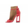 Laarzen - Enkellaarzen | Osmose Fascineer Met Sublieme Dames Zomerenkellaarzen In Rood Leer Met Osmoseshoes Met Hak