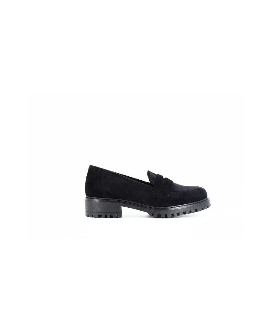 Mocassins | Osmose Zwarte Suede Mocassin