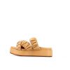 Sandalen En Blote Voeten | Osmose Dea Beige Lederen Gevlochten Sandaal