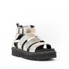 Sandalen En Blote Voeten | Osmose Sandaal Met Leren Bandjes Van Platina, Osmose Shoes Paris.