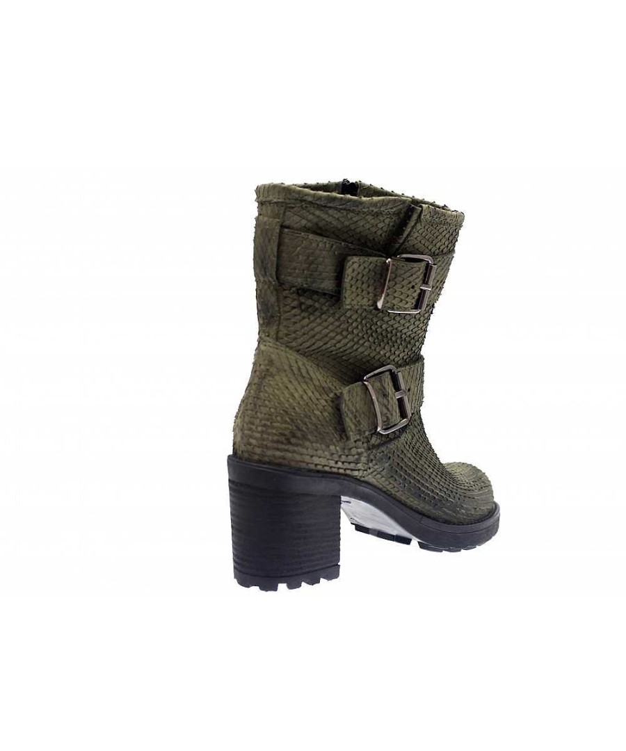 Laarzen - Enkellaarzen | Osmose Wees Modern En Rockchic In Osmose Shoes Paris Bikers Military Python