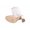 Laarzen | Osmose La Note Sauvage Chic In Beige Python Dameslaars Met Vierkante Hak Osmose