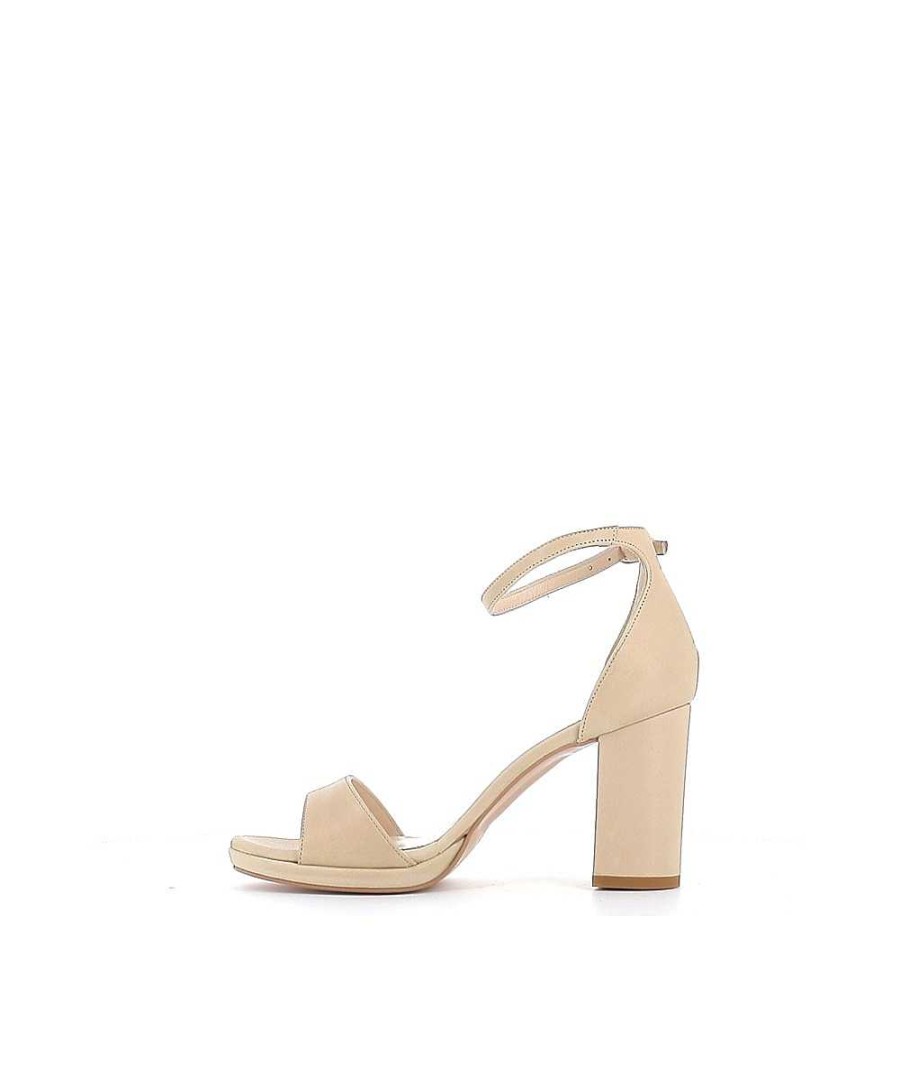 Sandalen En Blote Voeten | Osmose Mela Beige Lederen Sandaal